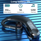 New Digital Display Wireless Single Ear Headset Bluetooth-compatible Earphone 5.2 Long Standby Time LED Power Digital Display Earphone Elegant Design Improved Comfort Long Range Wireless Hands Free Earphone For Drivers Canceling Headphones For Business Stevvex