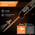 New Digital Kitchen Food Thermometer For Meat Water Milk Cooking Food Probe BBQ Electronic Oven Thermometer Food Thermometer Waterproof Probe With Backlit Sensing Kitchen Cooking Food Thermometer For Meat Water Milk Cooking Food BBQ  Kitchen Tools Stevvex