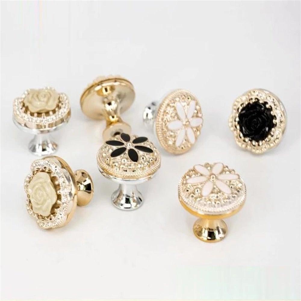 New Door Handles Furniture Handles Coffee Table Handle Cabinets And Drawer Knob Kitchen Furniture Accessories  Cabinet Knobs Flower Drawer Knobs Pull Handles Stevvex