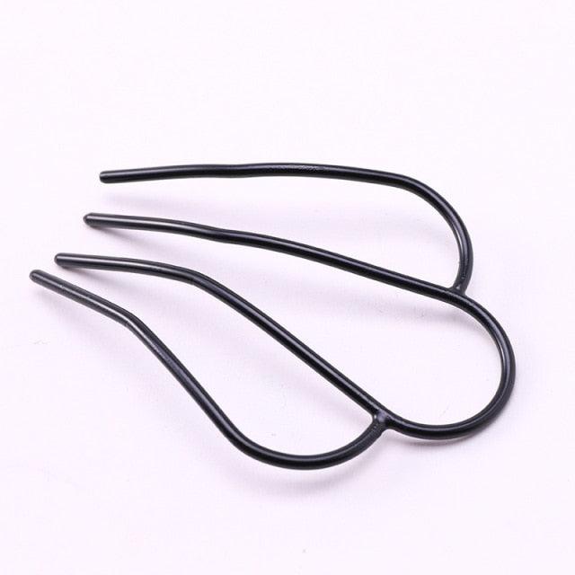 New Double Root Hair Hoop Head Band Adjustable Hair Clips Women Hoop Elastic Rubber Bands Ring Hair Styling Tools Hair Braider For Women Hair Styling Stevvex