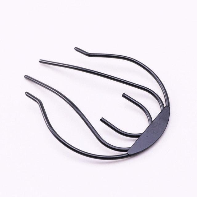 New Double Root Hair Hoop Head Band Adjustable Hair Clips Women Hoop Elastic Rubber Bands Ring Hair Styling Tools Hair Braider For Women Hair Styling Stevvex