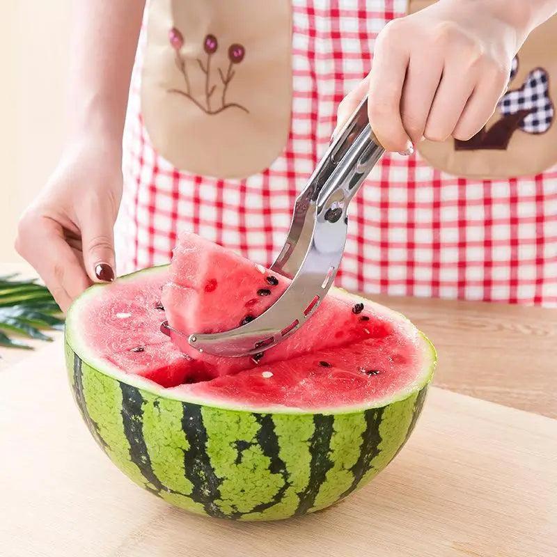 New Eco-Friendly 1pcs Stainless Steel Watermelon Slicer Cutter Knife For Fruit Tools Kitchen Accessories Gadgets Watermelon Spoons Stevvex