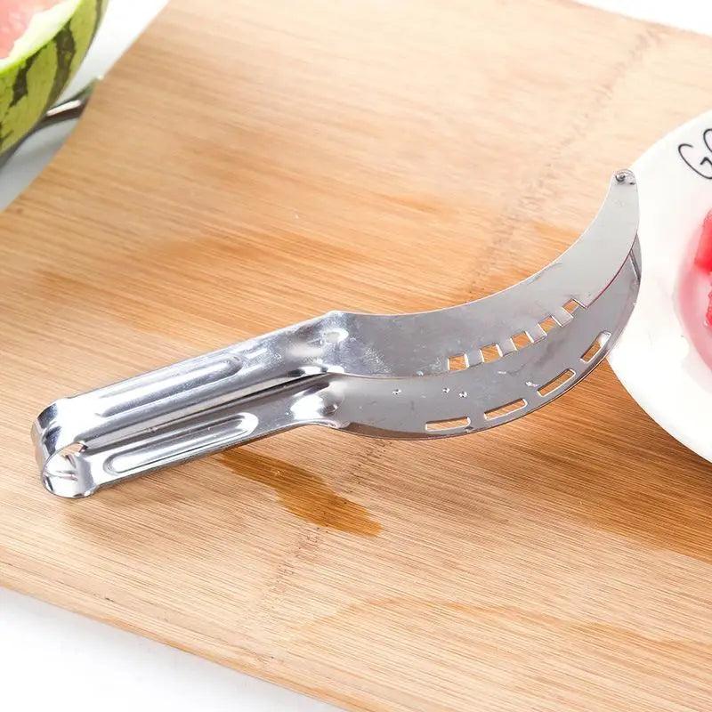 New Eco-Friendly 1pcs Stainless Steel Watermelon Slicer Cutter Knife For Fruit Tools Kitchen Accessories Gadgets Watermelon Spoons Stevvex
