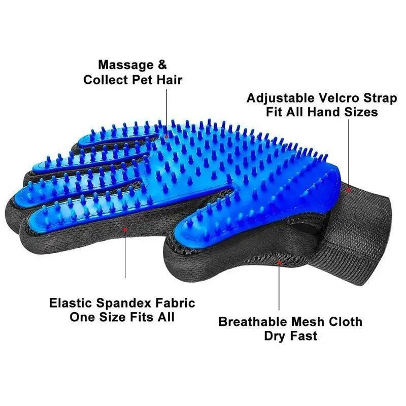 New Efficient Pet Grooming Cleaning Gentle Brush Gloves Pet Hair Remover Gloves Stevvex