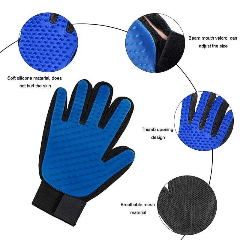New Efficient Pet Grooming Cleaning Gentle Brush Gloves Pet Hair Remover Gloves Stevvex