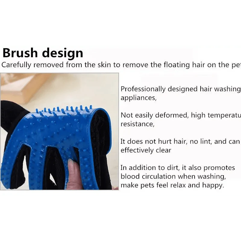 New Efficient Pet Grooming Cleaning Gentle Brush Gloves Pet Hair Remover Gloves Stevvex