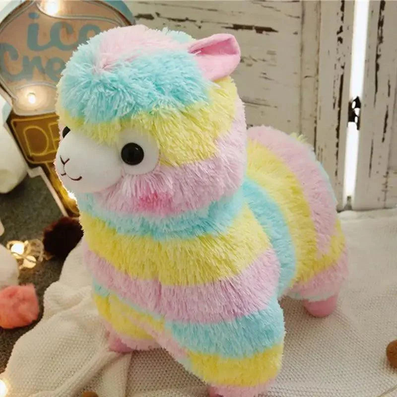 New Elegance 25cm Colorful Alpaca Plush Doll Baby Cute Animal Doll Soft Cotton stuffed doll Home Soft Toys Sleeping Mate Stuffed Plush Toys Stevvex