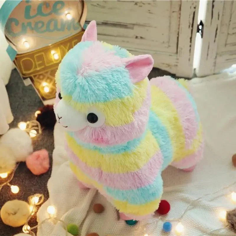 New Elegance 25cm Colorful Alpaca Plush Doll Baby Cute Animal Doll Soft Cotton stuffed doll Home Soft Toys Sleeping Mate Stuffed Plush Toys Stevvex