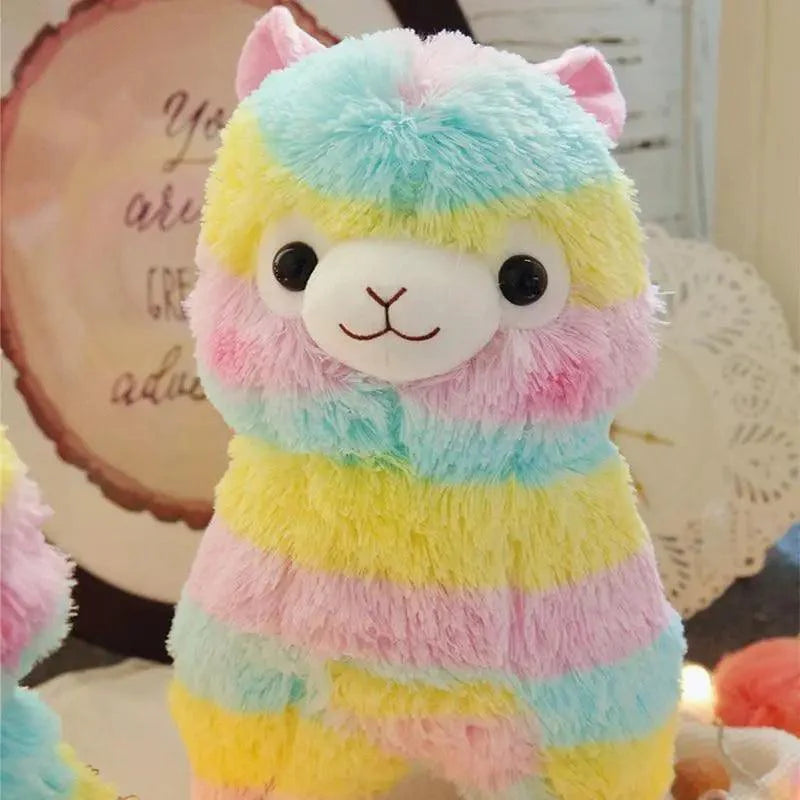 New Elegance 25cm Colorful Alpaca Plush Doll Baby Cute Animal Doll Soft Cotton stuffed doll Home Soft Toys Sleeping Mate Stuffed Plush Toys Stevvex
