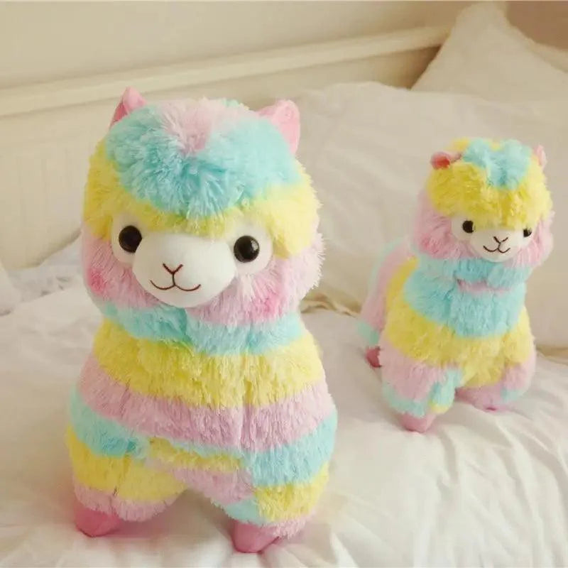 New Elegance 25cm Colorful Alpaca Plush Doll Baby Cute Animal Doll Soft Cotton stuffed doll Home Soft Toys Sleeping Mate Stuffed Plush Toys Stevvex