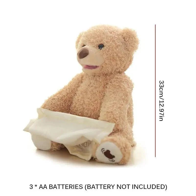 New Elegance 33cm Bear Plush Toys Play  Lovely Stuffed Animals Electric Music Bear Toys For Girls Cute Kids Christmas Birthday Gift Stevvex