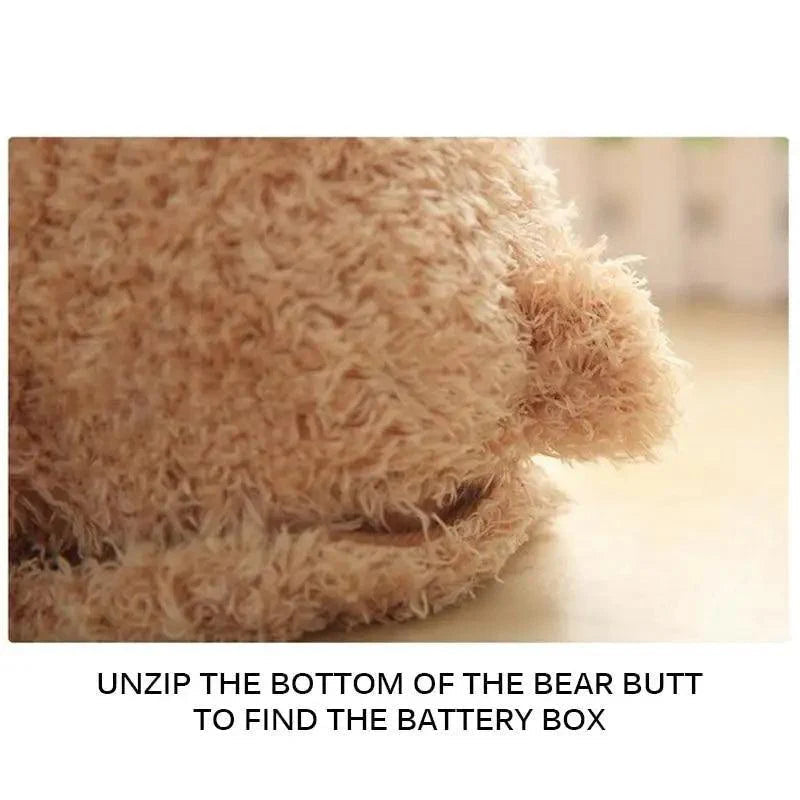 New Elegance 33cm Bear Plush Toys Play  Lovely Stuffed Animals Electric Music Bear Toys For Girls Cute Kids Christmas Birthday Gift Stevvex