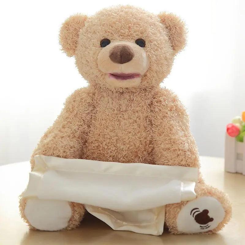 New Elegance 33cm Bear Plush Toys Play  Lovely Stuffed Animals Electric Music Bear Toys For Girls Cute Kids Christmas Birthday Gift Stevvex