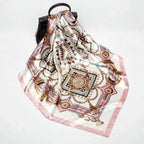 New Elegance Fashionable Scarves for Women Shawl Print Silk Satin Hijab Scarf Female Bandana 90*90cm Luxury Square Shawls Scarfs For Ladies Stevvex