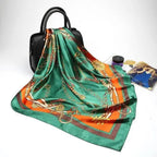 New Elegance Fashionable Scarves for Women Shawl Print Silk Satin Hijab Scarf Female Bandana 90*90cm Luxury Square Shawls Scarfs For Ladies Stevvex