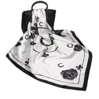 New Elegance Fashionable Scarves for Women Shawl Print Silk Satin Hijab Scarf Female Bandana 90*90cm Luxury Square Shawls Scarfs For Ladies Stevvex
