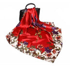 New Elegance Fashionable Scarves for Women Shawl Print Silk Satin Hijab Scarf Female Bandana 90*90cm Luxury Square Shawls Scarfs For Ladies Stevvex