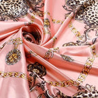 New Elegance Fashionable Scarves for Women Shawl Print Silk Satin Hijab Scarf Female Bandana 90*90cm Luxury Square Shawls Scarfs For Ladies Stevvex