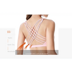New Elegance Fitness Sports Bra for Women Push Up Wirefree Padded Crisscross Strappy Running Gym Training Workout Yoga Underwear Crop Tops Stevvex
