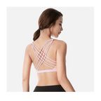 New Elegance Fitness Sports Bra for Women Push Up Wirefree Padded Crisscross Strappy Running Gym Training Workout Yoga Underwear Crop Tops Stevvex