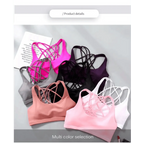 New Elegance Fitness Sports Bra for Women Push Up Wirefree Padded Crisscross Strappy Running Gym Training Workout Yoga Underwear Crop Tops Stevvex
