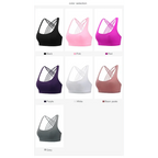 New Elegance Fitness Sports Bra for Women Push Up Wirefree Padded Crisscross Strappy Running Gym Training Workout Yoga Underwear Crop Tops Stevvex