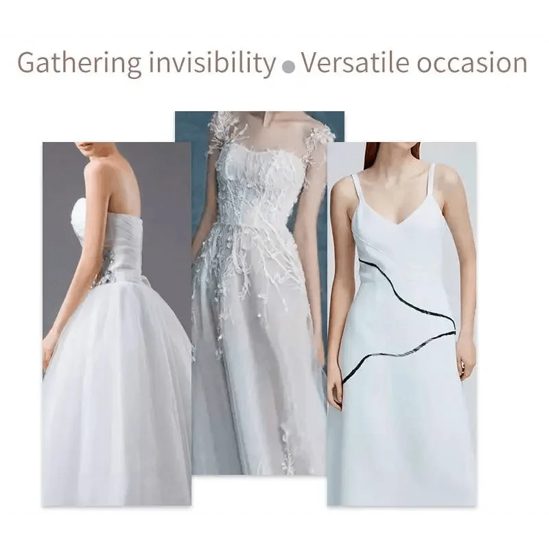 New Elegance Invisible Push Up Bra Strapless Bras Dress Wedding Party Sticky Self-adhesive Silicone Brassiere Breathable Deep U Bra Underwear Stevvex