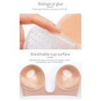 New Elegance Invisible Push Up Bra Strapless Bras Dress Wedding Party Sticky Self-adhesive Silicone Brassiere Breathable Deep U Bra Underwear Stevvex