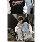 New Elegance Spring Autumn Coat Baseball Bomber Jacket Loose Letter R Men Women Couples Tops Plus Size Jackets Streetwear Stevvex