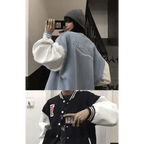 New Elegance Spring Autumn Coat Baseball Bomber Jacket Loose Letter R Men Women Couples Tops Plus Size Jackets Streetwear Stevvex