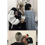 New Elegance Spring Autumn Coat Baseball Bomber Jacket Loose Letter R Men Women Couples Tops Plus Size Jackets Streetwear Stevvex