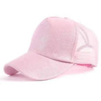 New Elegant Glitter Ponytail Baseball Caps Sequins Shining High Quality Fashionable Cap For Womens Messy Bun Adjustable Snapback Hip Hop Hat Stevvex