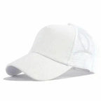 New Elegant Glitter Ponytail Baseball Caps Sequins Shining High Quality Fashionable Cap For Womens Messy Bun Adjustable Snapback Hip Hop Hat Stevvex