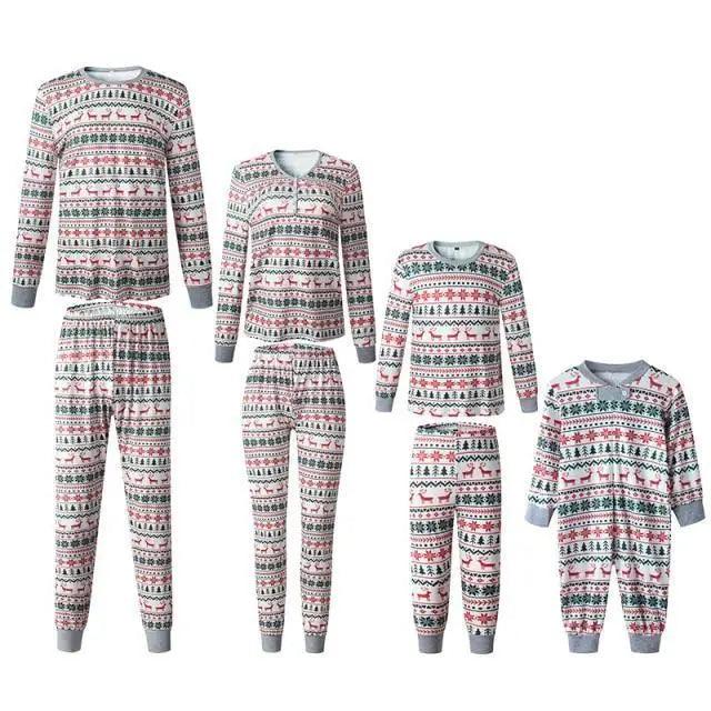 New Family Matching Clothes Pajamas Set New Year Costume Mother Daughter Sleepwear Family Outfit Kid Baby Nightwear For Winter Christmas Pajamas for Family Pajamas Jumpsuit for Adult Kids Baby Family Match Pajamas Stevvex