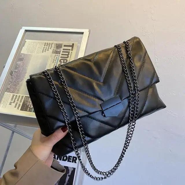New Famous Casual Chain Crossbody Bags For Women Fashion Simple Shoulder Bag, Designer Handbags PU Leather Messenger Bags For Ladies Stevvex