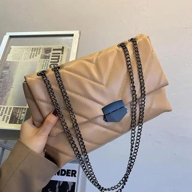 New Famous Casual Chain Crossbody Bags For Women Fashion Simple Shoulder Bag, Designer Handbags PU Leather Messenger Bags For Ladies Stevvex