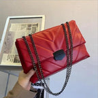 New Famous Casual Chain Crossbody Bags For Women Fashion Simple Shoulder Bag, Designer Handbags PU Leather Messenger Bags For Ladies Stevvex