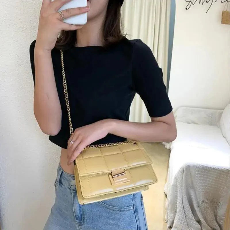 New Fancy Chain Strap Shoulder Bags for Women Summer Fashion Crossbody Bags PU Leather Lady Purses and Handbags Stevvex