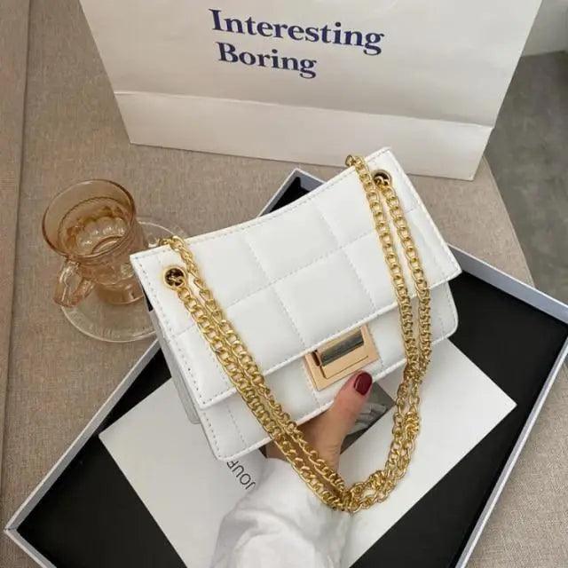 New Fancy Chain Strap Shoulder Bags for Women Summer Fashion Crossbody Bags PU Leather Lady Purses and Handbags Stevvex