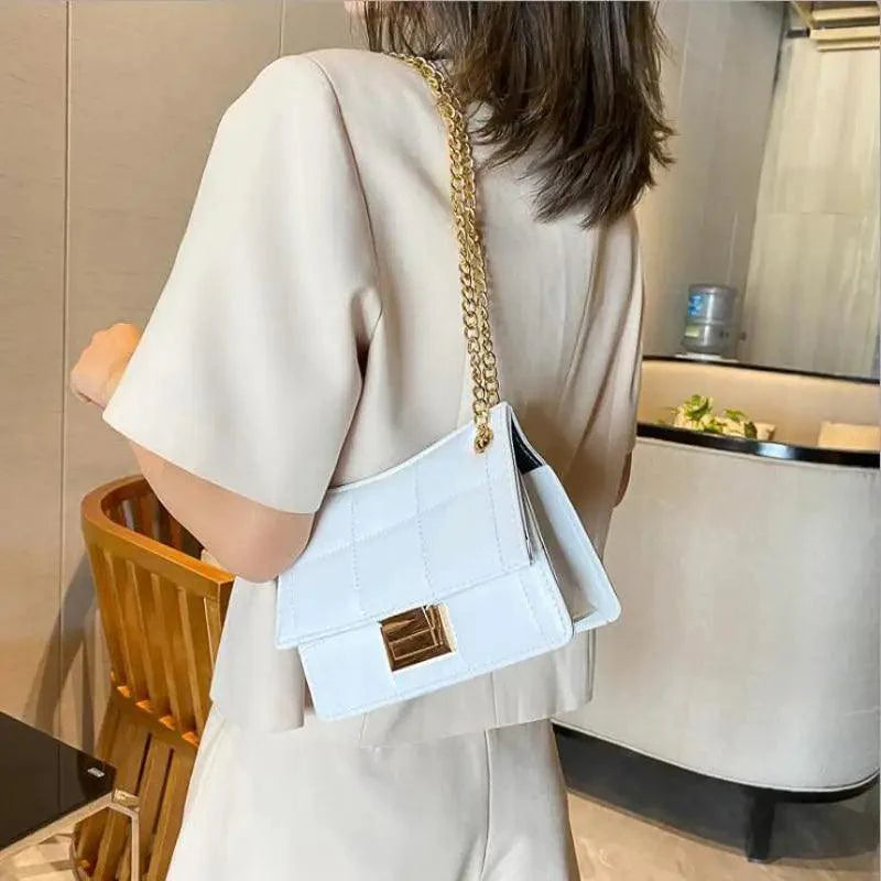 New Fancy Chain Strap Shoulder Bags for Women Summer Fashion Crossbody Bags PU Leather Lady Purses and Handbags Stevvex