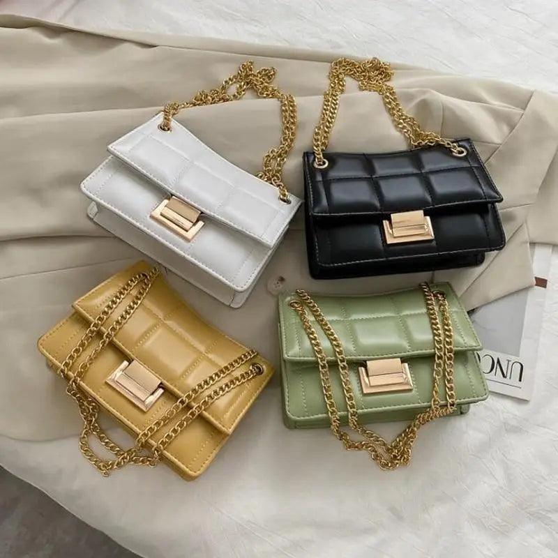 New Fancy Chain Strap Shoulder Bags for Women Summer Fashion Crossbody Bags PU Leather Lady Purses and Handbags Stevvex