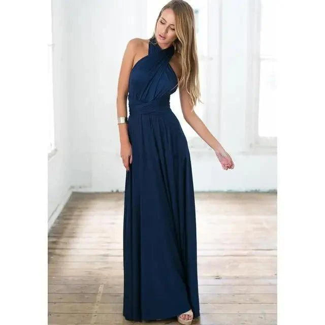New Fashion Boho Women Multiway Wrap Convertible Maxi Club Red Dress Bandage Long Dress Party Dresses For Women Stevvex