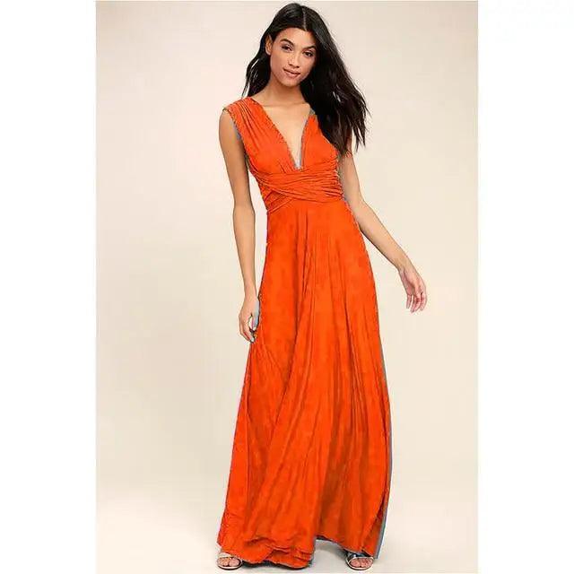 New Fashion Boho Women Multiway Wrap Convertible Maxi Club Red Dress Bandage Long Dress Party Dresses For Women Stevvex
