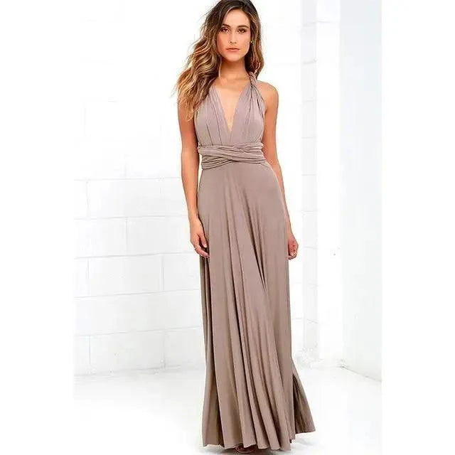 New Fashion Boho Women Multiway Wrap Convertible Maxi Club Red Dress Bandage Long Dress Party Dresses For Women Stevvex