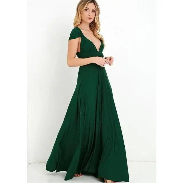 New Fashion Boho Women Multiway Wrap Convertible Maxi Club Red Dress Bandage Long Dress Party Dresses For Women Stevvex