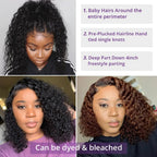 New Fashion Brazilian Curly Bob Wig Human Hair Lace Wigs For Women Short Side Part Curly Human Hair Wig Lace Wigs For Black Women Gifts for Girlfriends Stevvex