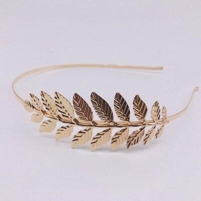 New Fashion Bride beautiful simple generous metal Leaves leaf crown hair band headband Women girls hair Accessories Headdress For Weddings Stevvex