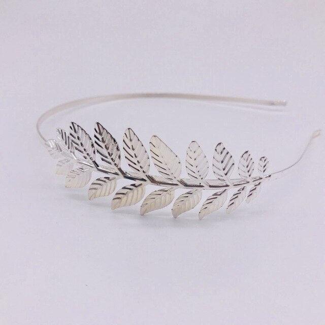 New Fashion Bride beautiful simple generous metal Leaves leaf crown hair band headband Women girls hair Accessories Headdress For Weddings Stevvex