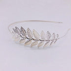 New Fashion Bride beautiful simple generous metal Leaves leaf crown hair band headband Women girls hair Accessories Headdress For Weddings Stevvex