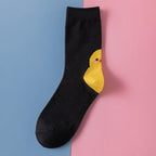 New Fashion Cartoon Socks Animal Print Ducks Cute Socks Cute Pure Cotton Short Socks Funny Duck Casual Socks For Men And Women Stevvex